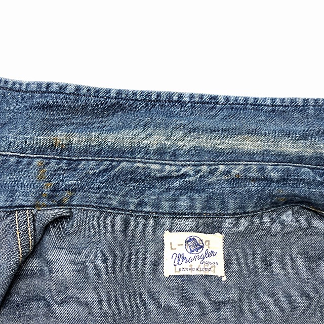 WRANGLER 27MW DENIM WESTERN SHIRT 60S 「斜めベルタグ、イチゴ