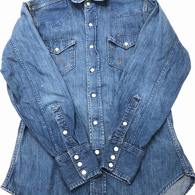 WRANGLER 27MW DENIM WESTERN SHIRT 60S 「斜めベルタグ、イチゴ WRANGLER 27MW DENIM WESTERN SHIRT 60S 「斜めベルタグ、イチゴ