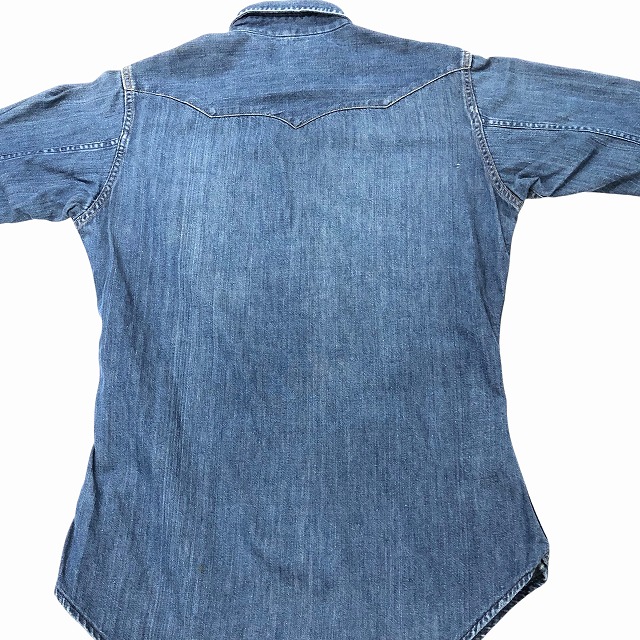WRANGLER 27MW DENIM WESTERN SHIRT 60S 「斜めベルタグ、イチゴ